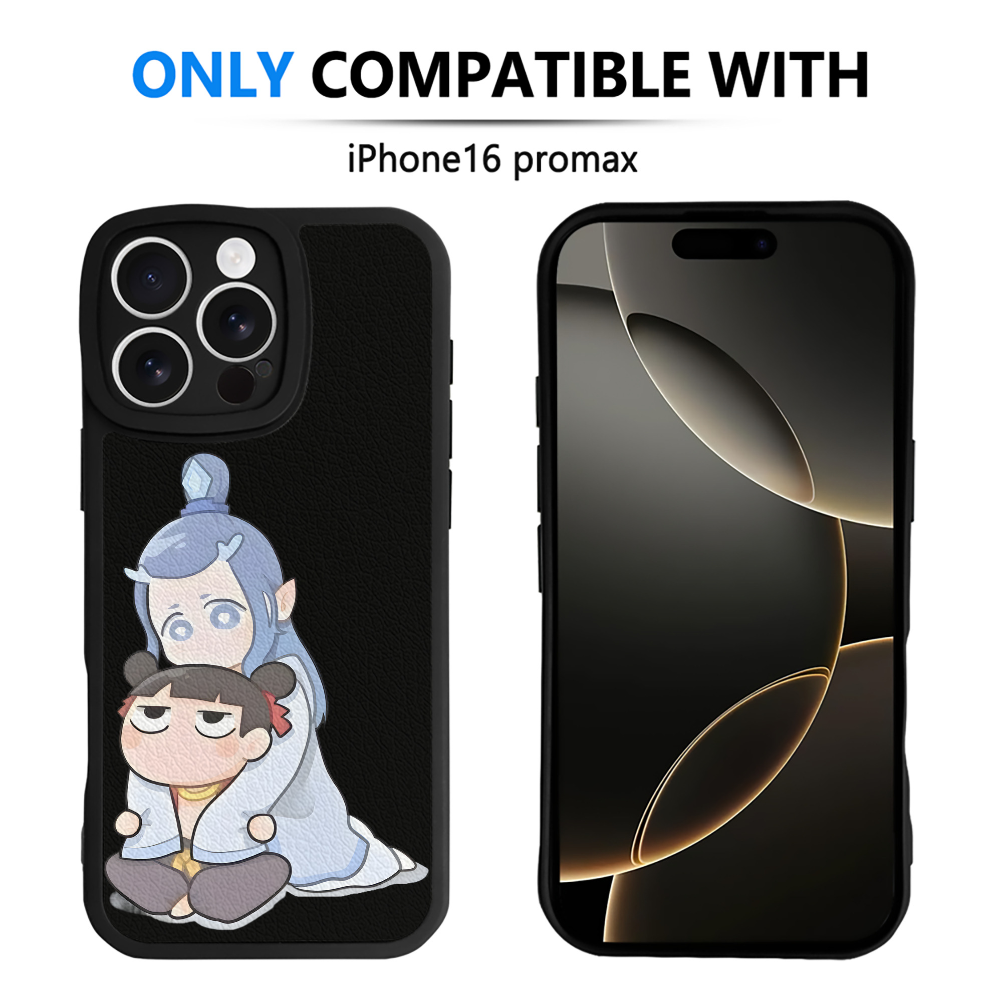 （画像用） Ne Zha 2 ナタ 魔童の大暴れ 【iPhone 16シリーズ対応】シリコンスマホケース（レザー調） 材質：シリコン